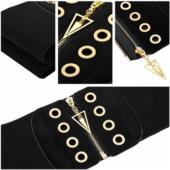 Women Wide Elastic Waist Belt Cinch Stretch main image 5